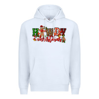 White howdy christmas gingerman bread with cowboy Premium Hoodie - CowGirlArtShop