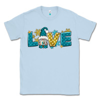 Dusty Blue love winter gnome Classic Tee - NancyCooperArtShop