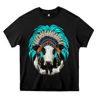 Black holstein indian headdress Heavy Core Tee - JahusDesignShop