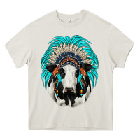 Cream holstein indian headdress Heavy Core Tee - JahusDesignShop