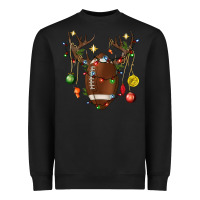 Black American Football Horn Christmas Heavyweight Sweatshirt - BundleAndBundleShop