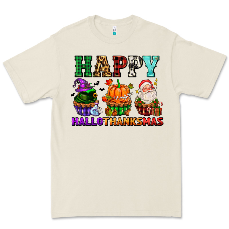 Happy Hallothanksmas With Cupcakes Premium Tee by AdoDesignShop | Teevron