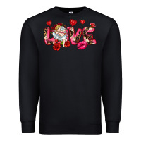 Black Love Valentine's Day Premium Sweatshirt - HowdyJamesFarm
