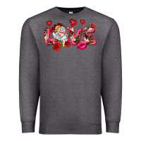 Charcoal Heather Love Valentine's Day Premium Sweatshirt - HowdyJamesFarm