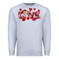 Heather Grey Love Valentine's Day Premium Sweatshirt - HowdyJamesFarm