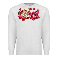 Oatmeal Heather Love Valentine's Day Premium Sweatshirt - HowdyJamesFarm