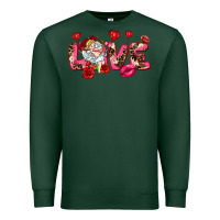 Sports Green Love Valentine's Day Premium Sweatshirt - HowdyJamesFarm