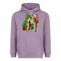 Lavender american paint horse christmas tree Heavyweight Hoodie - CowGirlArtShop