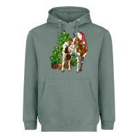 Sage american paint horse christmas tree Heavyweight Hoodie - CowGirlArtShop
