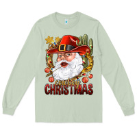 Matcha Cowboy Christmas Santa Long Sleeve Tee - BundleAndBundleShop