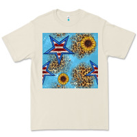 Bone american star and sunflower seamless  pattern Premium Tee - BundleAndBundleShop