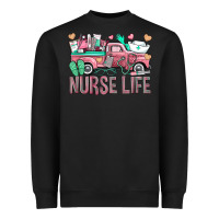 Black Nurse Life Truck Heavyweight Sweatshirt - BundleAndBundleShop