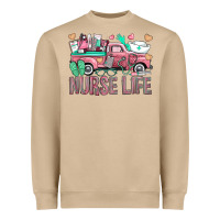 Mushroom Nurse Life Truck Heavyweight Sweatshirt - BundleAndBundleShop