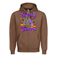 Chestnut Spooky Season On Zipper Hoodie - texasbilliewilder