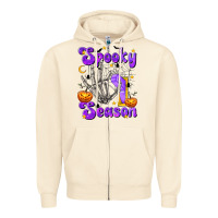 Sandshell Spooky Season On Zipper Hoodie - texasbilliewilder