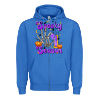 True Royal Spooky Season On Zipper Hoodie - texasbilliewilder