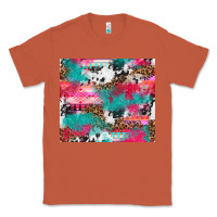 Copper leopard cowhide pink turquoise glitter Classic Tee - NancyCooperArtShop