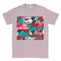 Lilac leopard cowhide pink turquoise glitter Classic Tee - NancyCooperArtShop