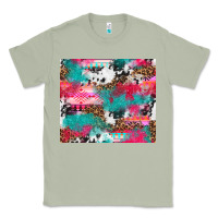 Matcha leopard cowhide pink turquoise glitter Classic Tee - NancyCooperArtShop