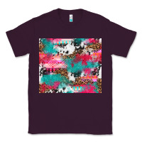 Plum leopard cowhide pink turquoise glitter Classic Tee - NancyCooperArtShop
