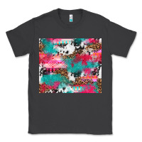 Smoke leopard cowhide pink turquoise glitter Classic Tee - NancyCooperArtShop