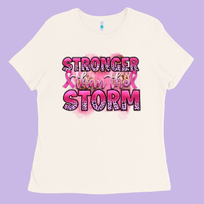 Stronger Than The Storm Ladies Tee Designed By Artiststas