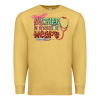 Antique Gold cowgirl nursing is a work of heart Premium Sweatshirt - CowGirlArtShop