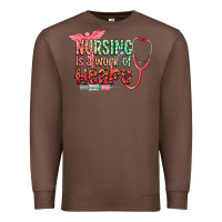 Chestnut cowgirl nursing is a work of heart Premium Sweatshirt - CowGirlArtShop