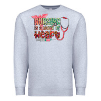 Heather Grey cowgirl nursing is a work of heart Premium Sweatshirt - CowGirlArtShop