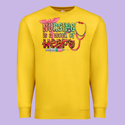 Cowgirl Nursing Is A Work Of Heart Premium Sweatshirt Designed By Cowgirlartshop