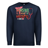 Navy cowgirl nursing is a work of heart Premium Sweatshirt - CowGirlArtShop