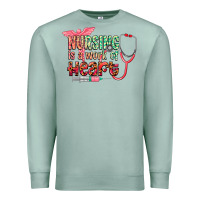 Seafoam cowgirl nursing is a work of heart Premium Sweatshirt - CowGirlArtShop