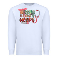 White cowgirl nursing is a work of heart Premium Sweatshirt - CowGirlArtShop