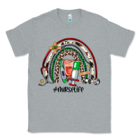 Heather Grey Christmas nurselife rainbow Classic Tee - JahusDesignShop