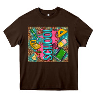 Chocolate Brown teacher  School Heavy Core Tee - AdoDesignShop
