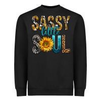 Black Sassy Little Soul Heavyweight Sweatshirt - BundleAndBundleShop