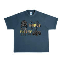 Midnight Navy the best things in life mess up your hair Urban Heavy Tee - MaliasSmallBusiness