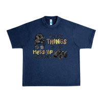 Navy the best things in life mess up your hair Urban Heavy Tee - MaliasSmallBusiness