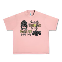 Salmon the best things in life mess up your hair Urban Heavy Tee - MaliasSmallBusiness