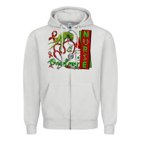 Dove Grey Christmas Character Nurse Zipper Hoodie - NancyCooperArtShop