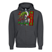 Smoke Christmas Character Nurse Zipper Hoodie - NancyCooperArtShop
