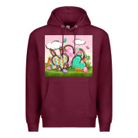 Burgundy easter Premium Hoodie - CowGirlArtShop