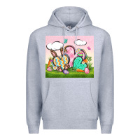 Heather Grey easter Premium Hoodie - CowGirlArtShop