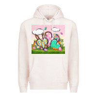 Pale Pink easter Premium Hoodie - CowGirlArtShop