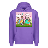 Purple easter Premium Hoodie - CowGirlArtShop