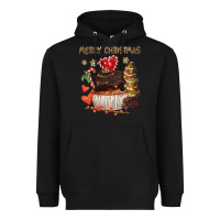 Black merry christmas cupcake chocolate Heavyweight Hoodie - CowGirlArtShop