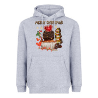 Heather Grey merry christmas cupcake chocolate Heavyweight Hoodie - CowGirlArtShop