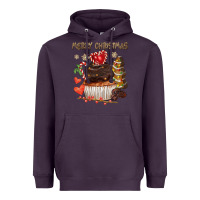 Plum merry christmas cupcake chocolate Heavyweight Hoodie - CowGirlArtShop