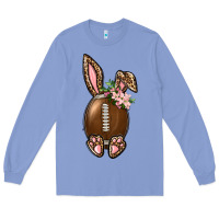 Colony Blue American Football Easter Bunny Long Sleeve Tee - BundleAndBundleShop