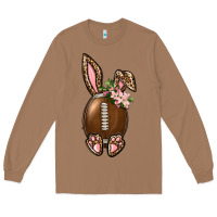 Toasted Coconut American Football Easter Bunny Long Sleeve Tee - BundleAndBundleShop